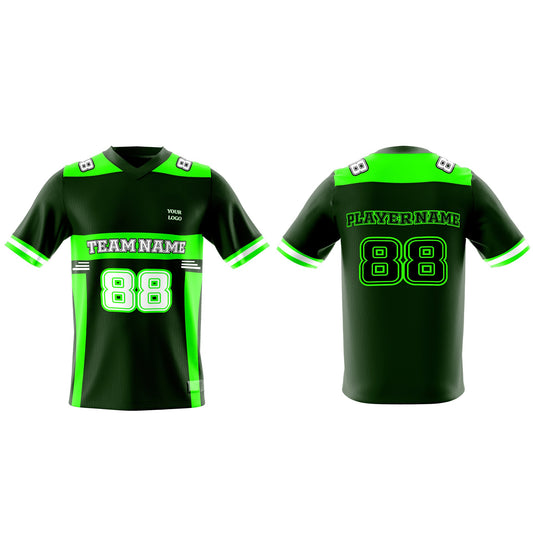 Custom American Football Jersey – Neon Design – Personalized Jersey