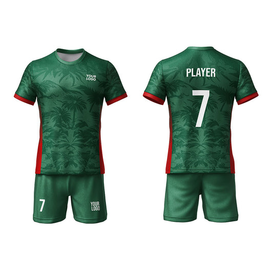 Custom Soccer Uniform - Tropical Tree Design - Personalized Teamwear