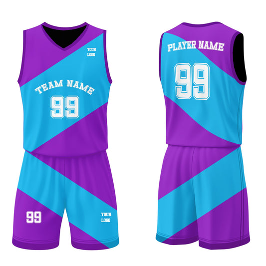 Custom Basketball Uniform – Two-Tone Vector Panel – Personalized Kit