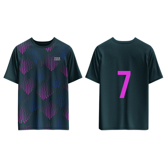 Custom Soccer T-Shirt – Geometric Design – Personalized Gear