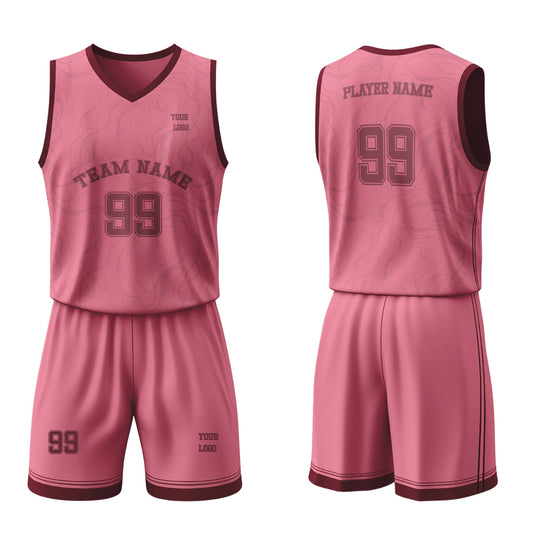 Custom Basketball Uniform – Abstract Seamless Design – Personalized Kit