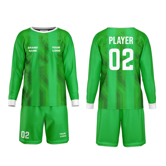 Custom Soccer Goalkeeper Uniform – Two-Tone Stripe – Personalized