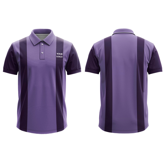 Custom Polo T-Shirt – Two-Stripe Design – Personalized Polo