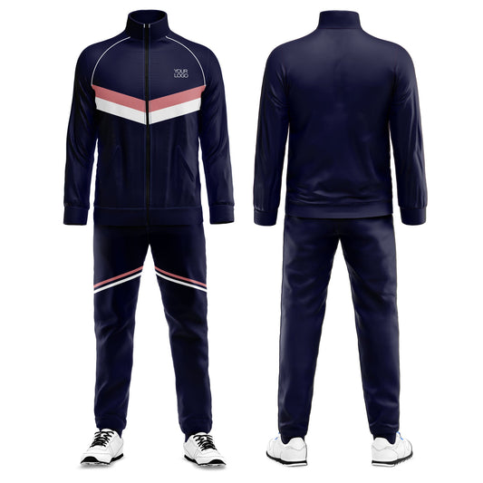 Custom Tracksuit – Contrast Panel Stripe – Personalized Fitness Set