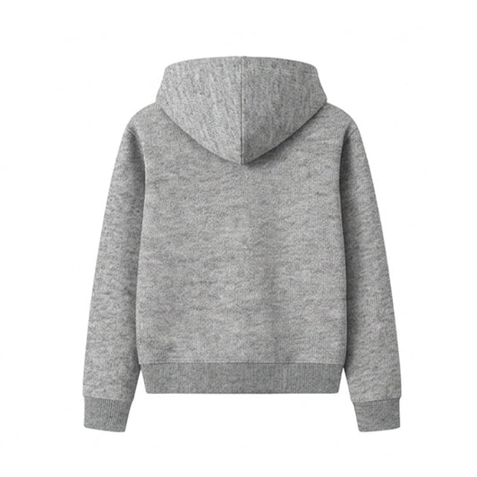 Workwear Hoodie - Solid Color Gray Personalized Pullover