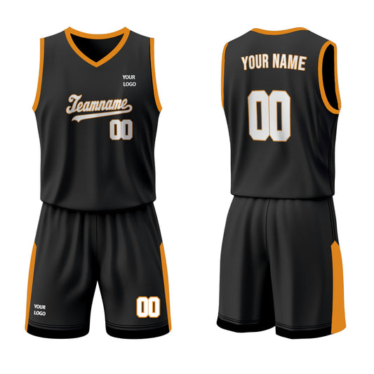 Custom Basketball Uniform - Black Accent Design - Personalized Uniform