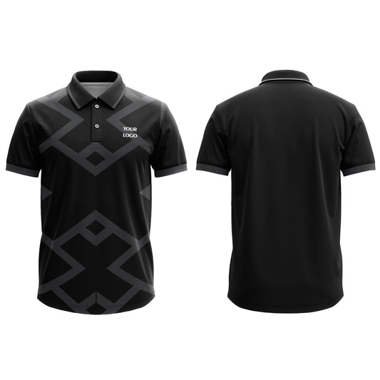 Custom Polo T-Shirt - Geometric Pattern - Personalized Polo T-Shirt