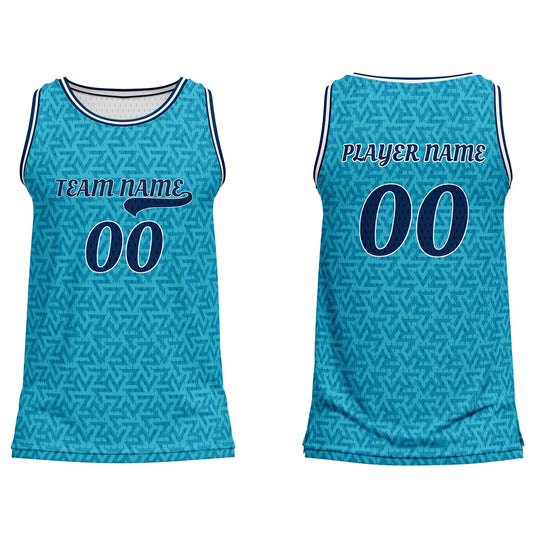 Custom Basketball Tank Top – Geometric Design – Personalized Jersey