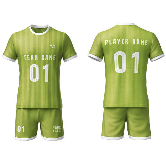 Custom Soccer Uniform – Stripe Design – Personalized Kit