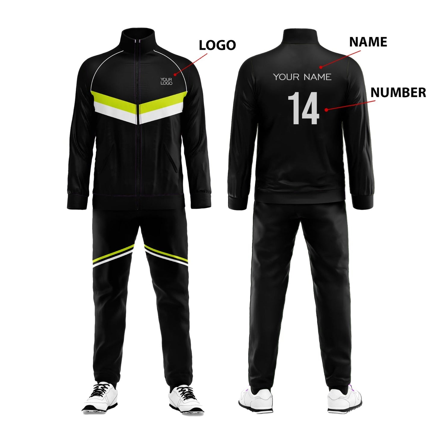 Custom Tracksuit - Diagonal Color Block - Personalized Tracksuit