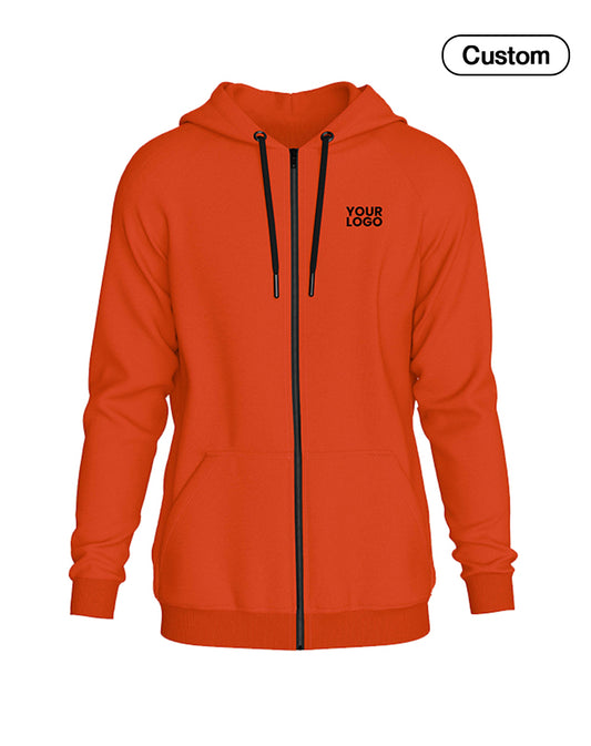 Custom Zipper Hoodie - Solid Design - Personalized Gear