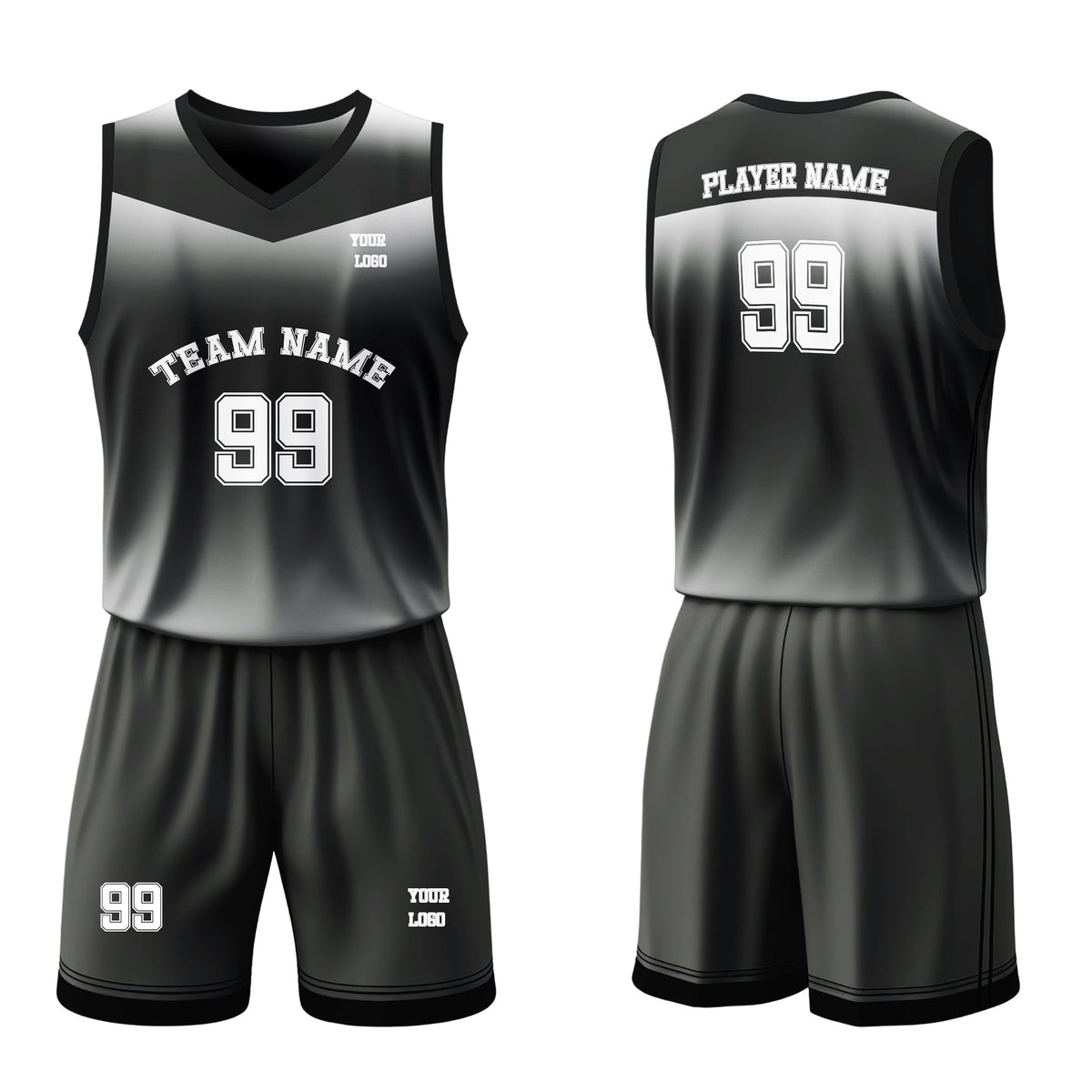 Custom Basketball Uniform - Gradient Design - Personalized Uniform