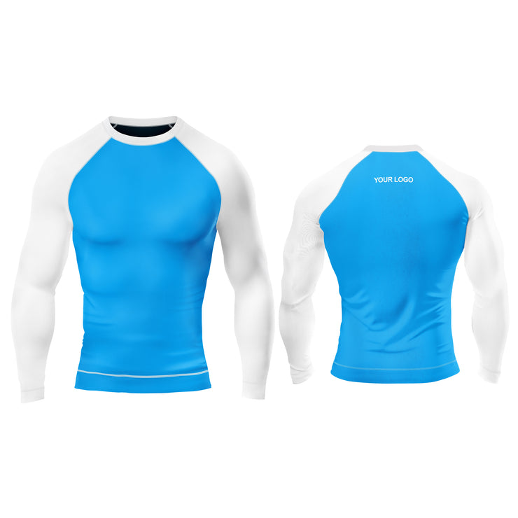 Rash Guard T-Shirts -  Raglan Custom Logo & Team Colors