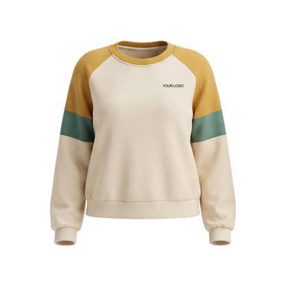 Custom Women Sweatshirt - Contrast Sleeve Raglan - Personalized