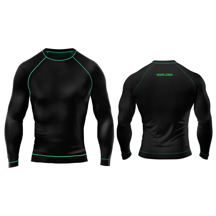 Rash Guard T-Shirts - Accents Custom Logo & Team Colors