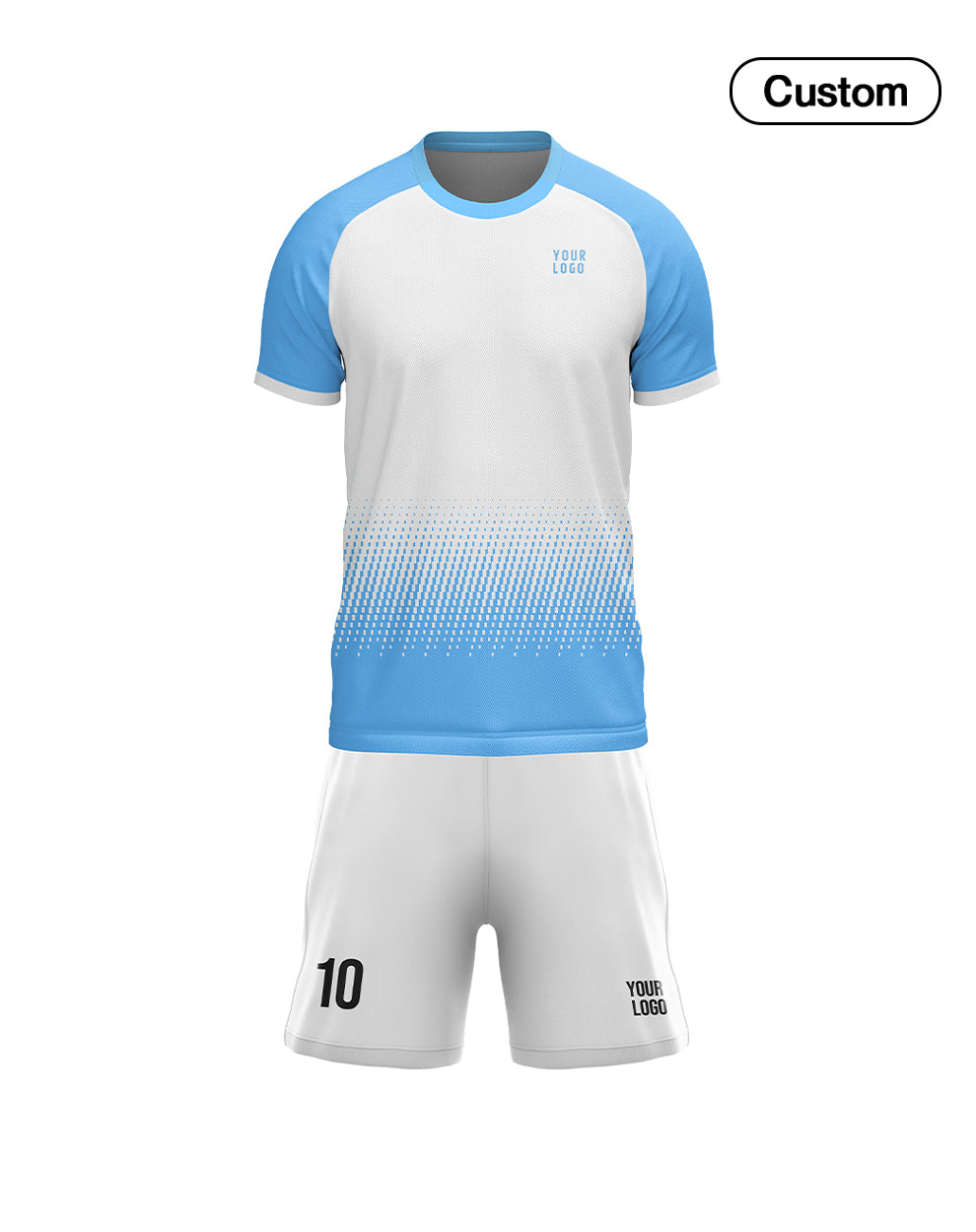 Custom Soccer Uniform – Gradient Raglan Design – Personalized Kit