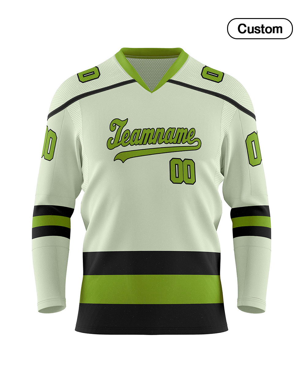 Custom Ice Hockey Jersey - Black Trim Design - Personalized
