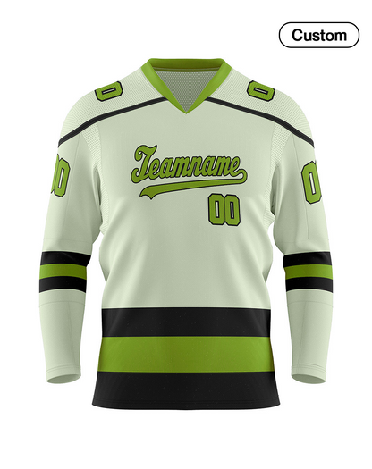 Custom Ice Hockey Jersey - Black Trim Design - Personalized