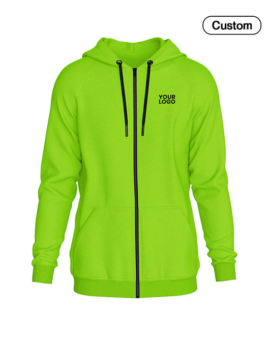Custom Zipper Hoodie - Solid Design - Personalized Top