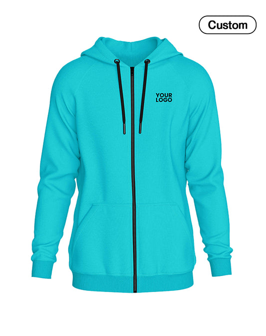 Custom Zipper Hoodie - Solid Design - Personalized Hoodie