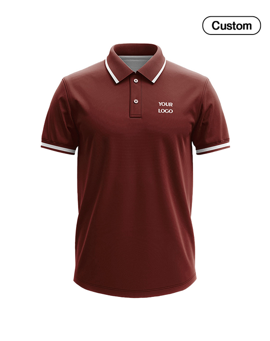 Custom Polo T-Shirt - Solid Trim Design - Personalized Gear