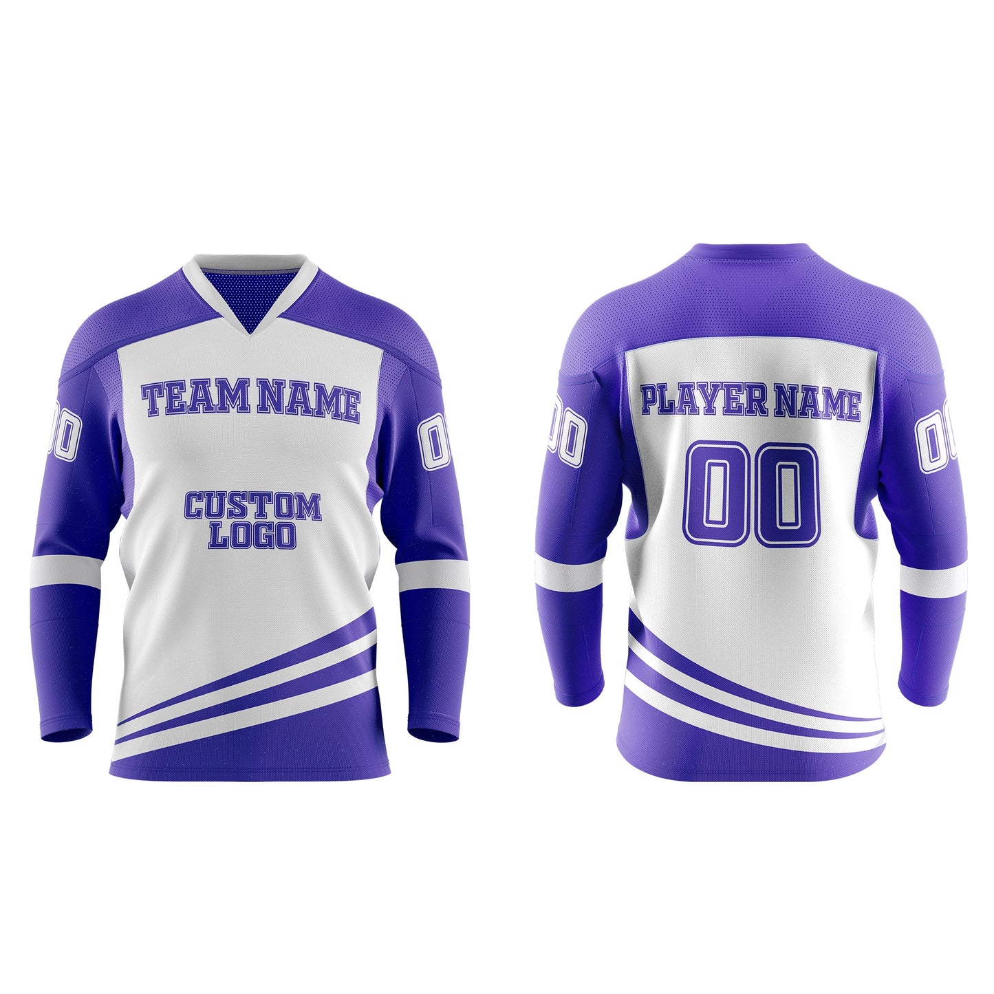 Custom Ice Hockey Jersey - White Panel Design - Personalized Teamwear
