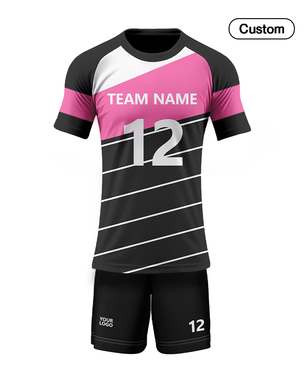 Custom Volleyball Uniform - Two-Tone Stripe - Personalized Teamwear