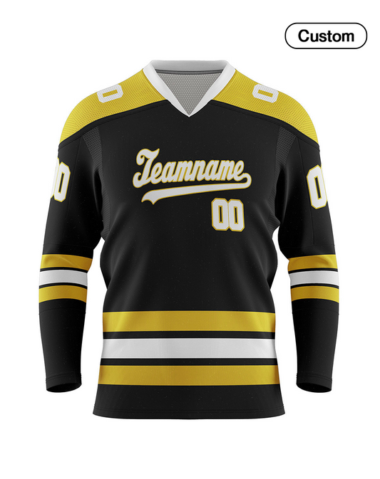 Custom Ice Hockey Jersey - Bi-Color Trim Design – Personalized Kit