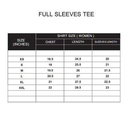 Custom Women Tee Full Sleeves Solid Design - Personalized Tees