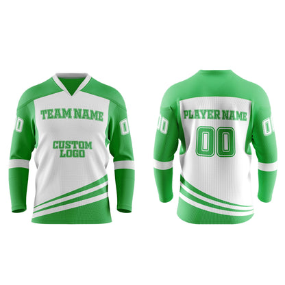 Custom Ice Hockey Jersey - White Panel Design - Personalized Teamwear