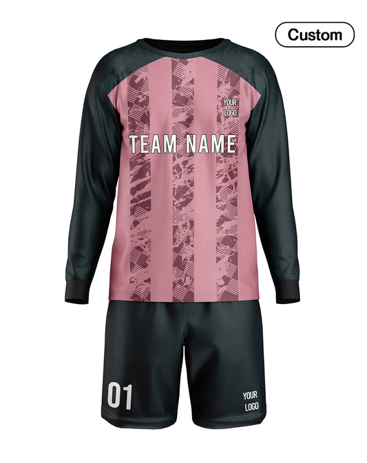 Custom Soccer Goalkeeper Uniform – Raglan Stripe – Personalized