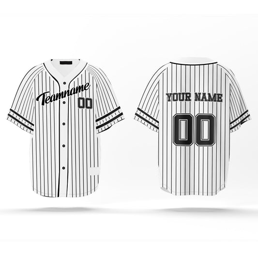 Custom Baseball Jersey – Pinstripe Design – Personalized Gear