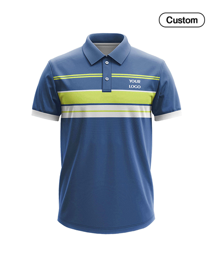 Custom Polo T-Shirt - Multi-Striped Design - Personalized Polo T-Shirt