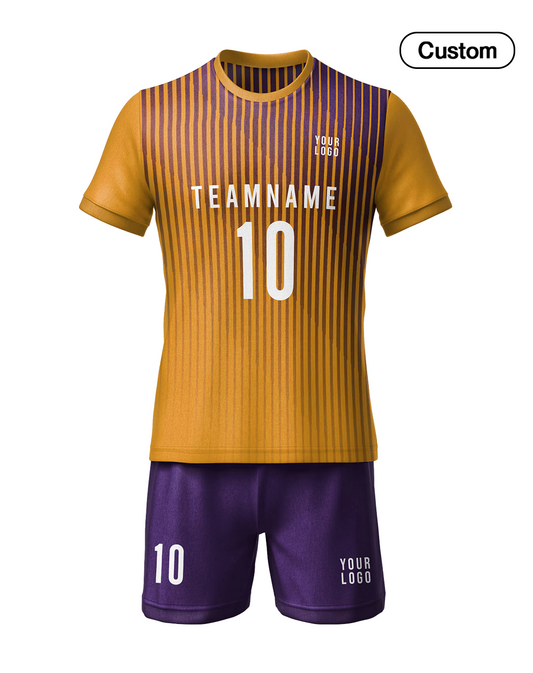 Custom Soccer Uniform – Stripe Design – Personalized Team Kit