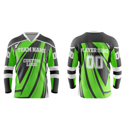 Custom Ice Hockey Jersey - Abstract Design - Personalized Team Kit