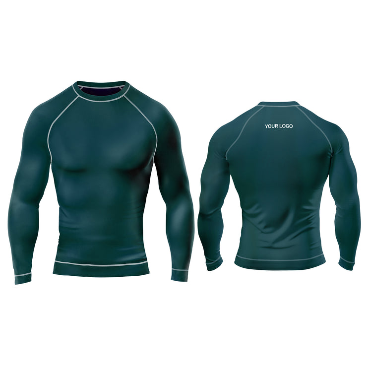 Rash Guard T-Shirts - Accents Custom Logo & Team Colors