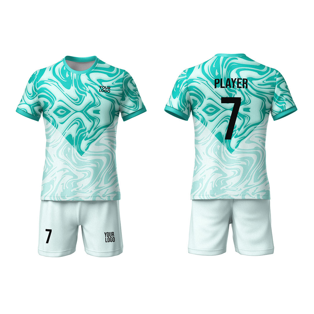 Custom Soccer Uniform - Swirl Gradient Art - Personalized Kit