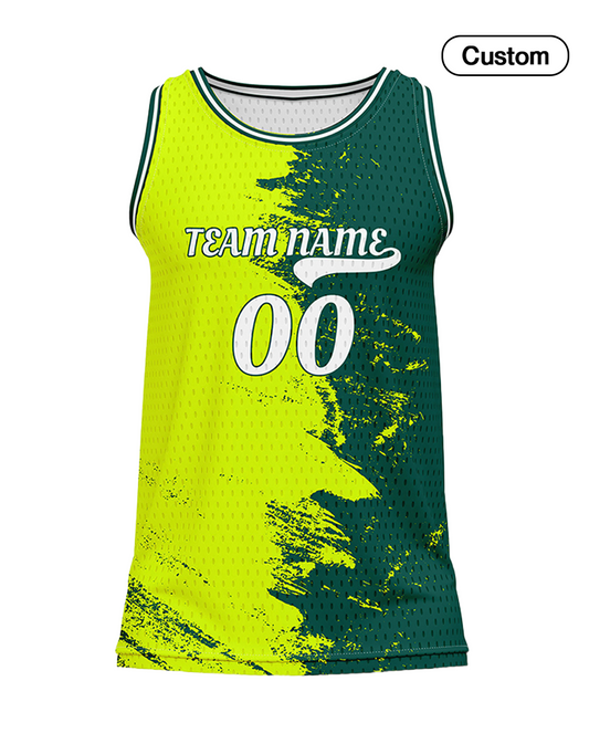 Custom Basketball Tank Top – Split Gradient Design – Personalized Gear