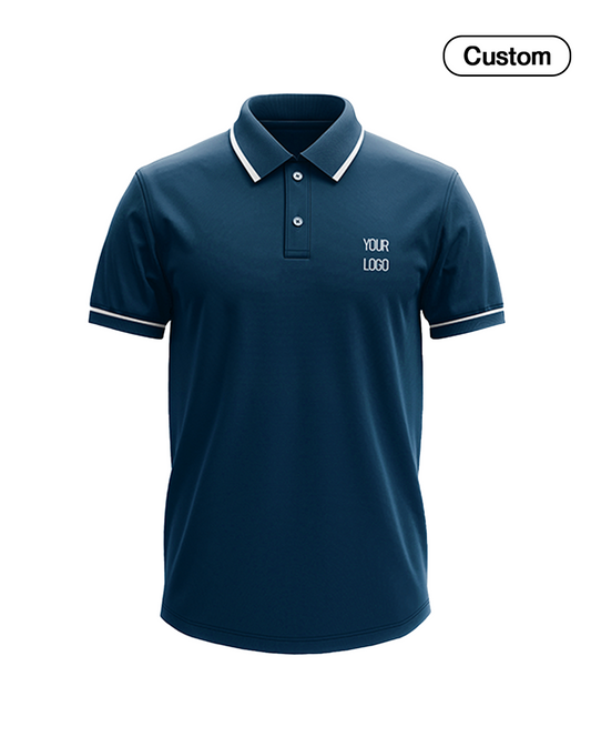 Custom Polo T-Shirt – White Trim Design – Personalized Gear