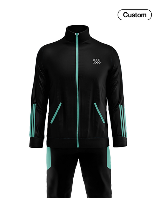 Custom Tracksuit - Solid Accent Design - Personalized Training Set