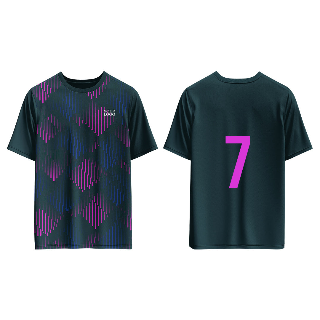 Custom Soccer T-Shirt – Geometric Design – Personalized Gear