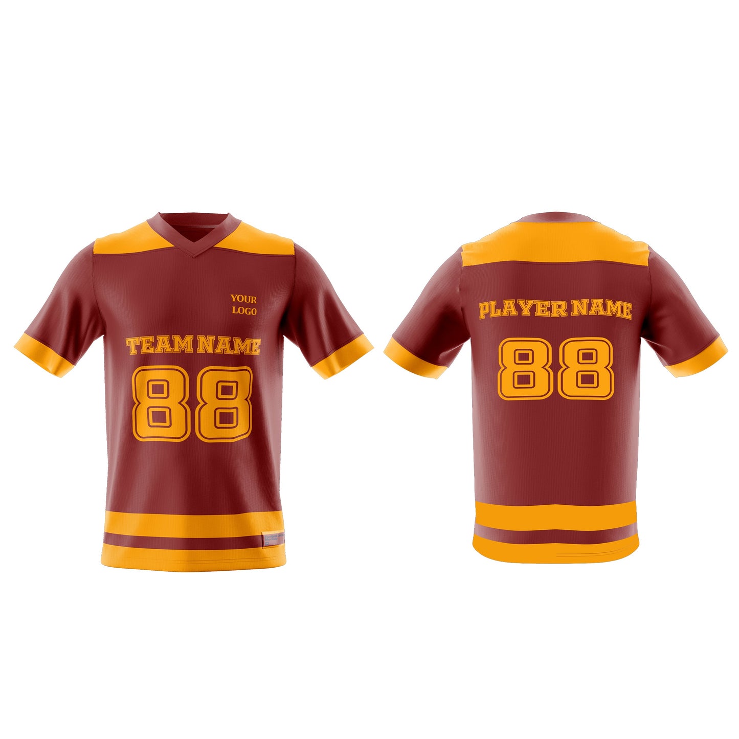Custom American Football Jersey- Color Trim - Personalized Jersey