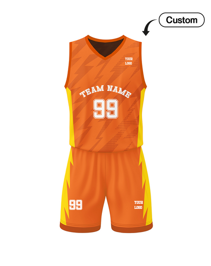 Custom Basketball Uniform – Lightning Design – Personalized Kit