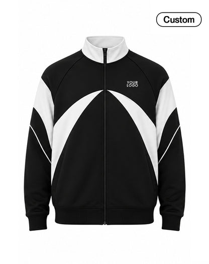 Custom Zip-Up Jacket - Symmetrical Arc Panel - Personalized Top