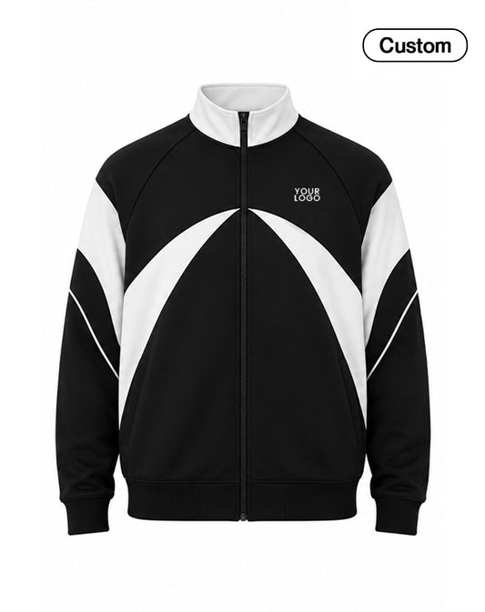 Custom Zip-Up Jacket - Symmetrical Arc Panel - Personalized Top