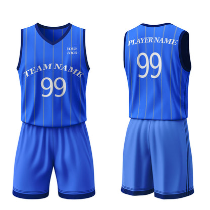 Custom Basketball Uniform - Vertical Stripe - Personalized Kit