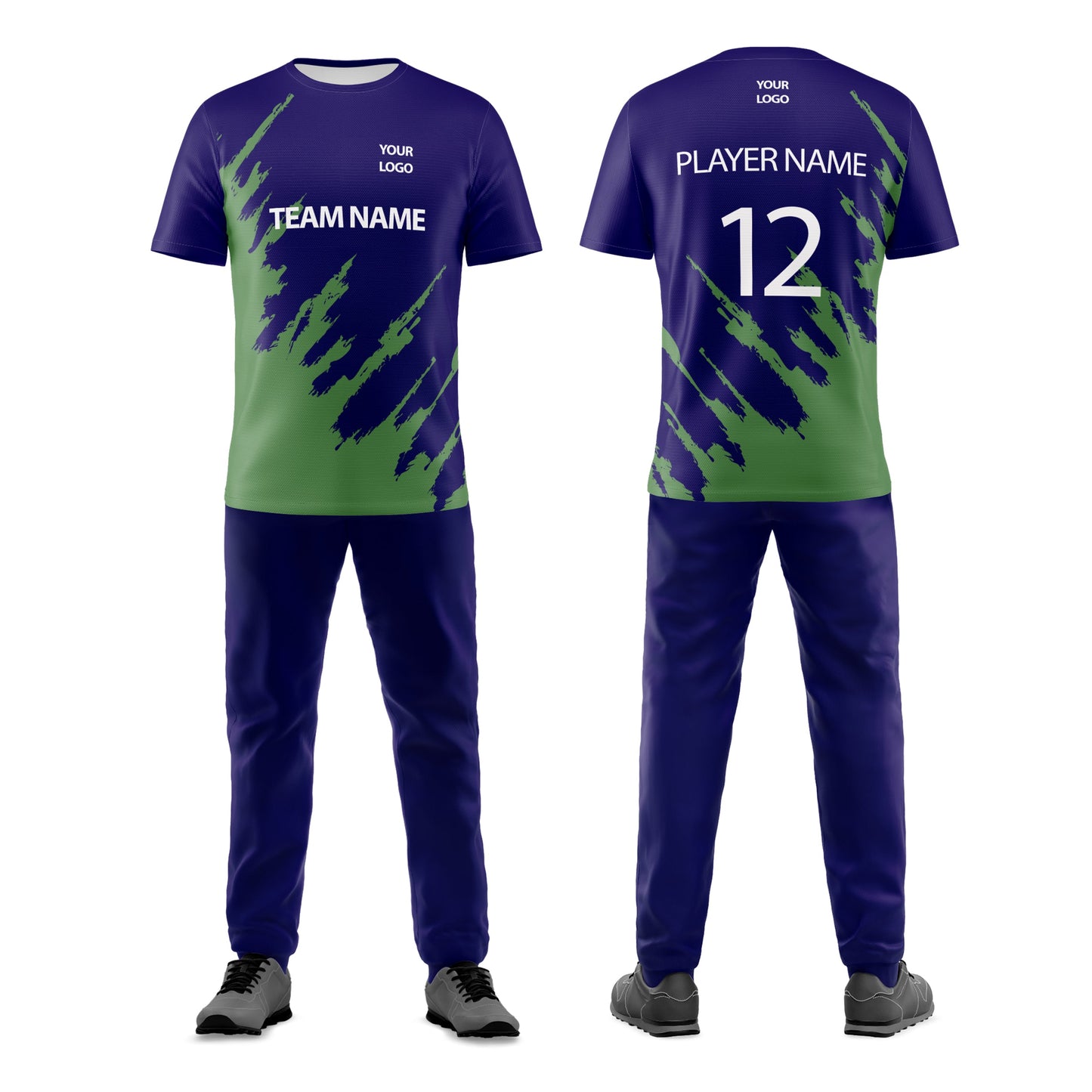 Custom Cricket Uniform - Abstract Splatter Design - Personalized Cricket Kit