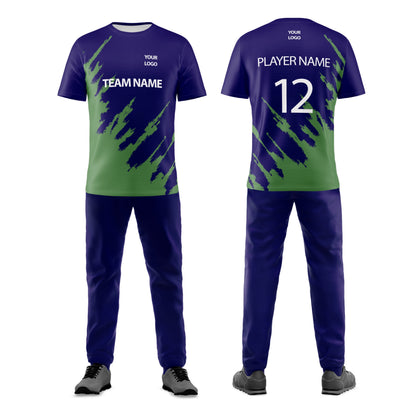 Custom Cricket Uniform - Abstract Splatter Design - Personalized Cricket Kit