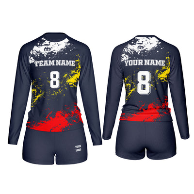 Volleyball Uniforms – Splatter Custom Logos, Colors & Patterns