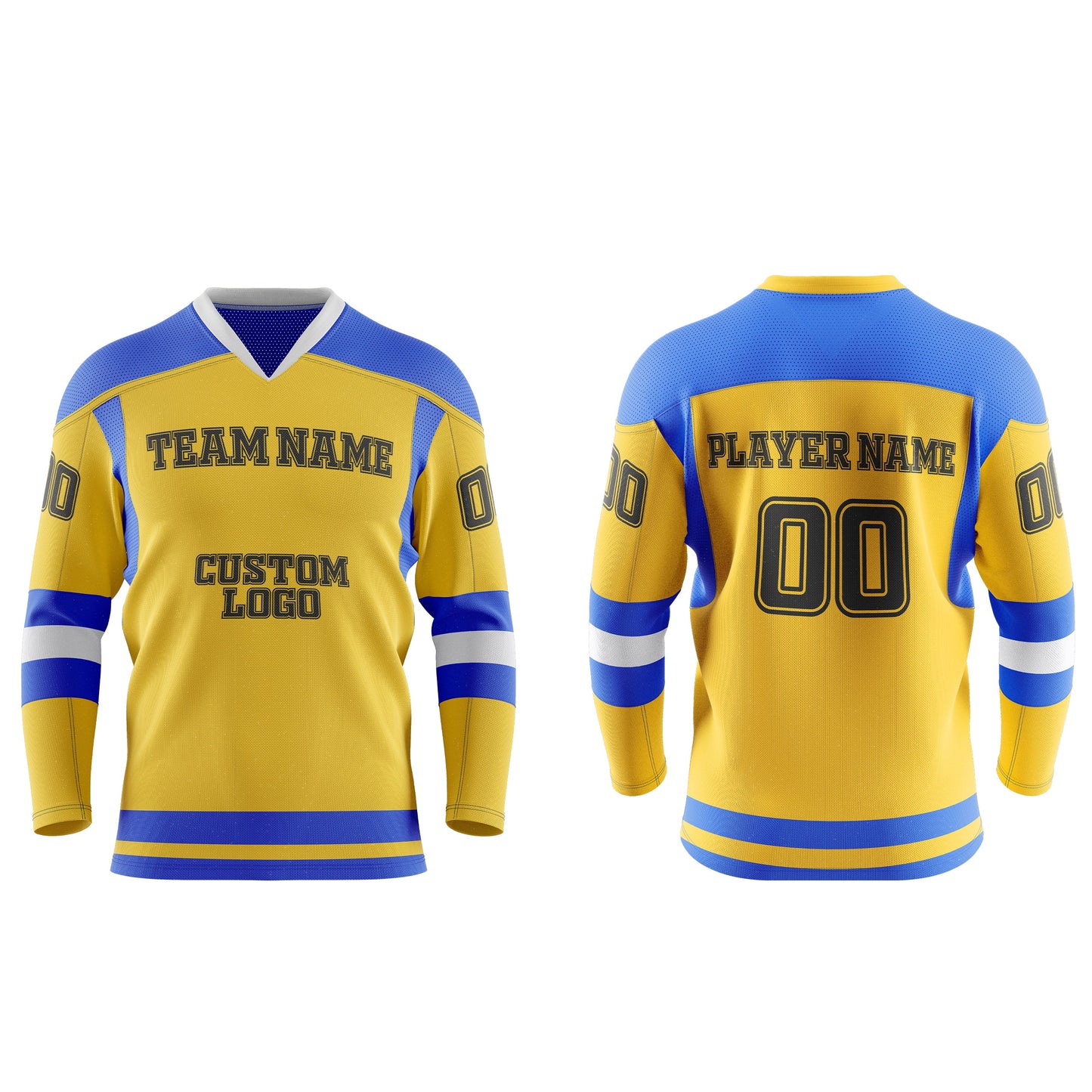 Custom Ice Hockey Jersey - Contrast Trim - Personalized Kit